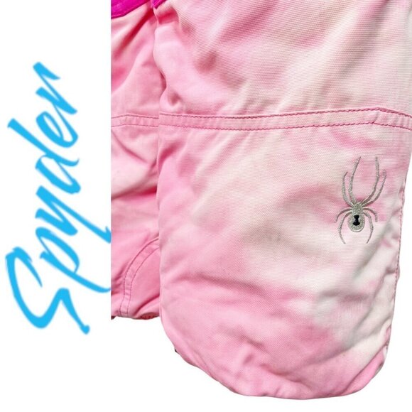 SPYDER Vintage Girl's Pink Retro Tie Dye Ski Snow Jumpsuit Stowed Hood, Size 5 - Picture 13 of 15